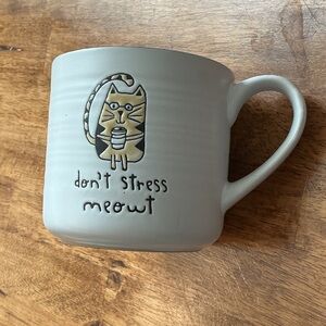 Don't Stress Meowt Cat stone wear Mug - Light Gray